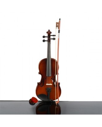 New 1/4 Acoustic Violin Case Bow Rosin Natural