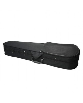 Durable Cloth Fluff Triangle Shape Case with Silver Gray Lining for 4/4 Violin Black