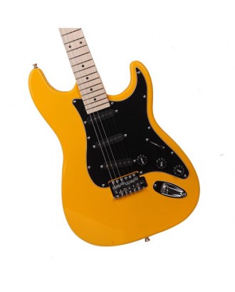 Glarry GST Stylish Electric Guitar Kit with Black Pickguard Orange