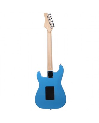 Glarry GST Stylish Electric Guitar Kit with Black Pickguard Sky Blue