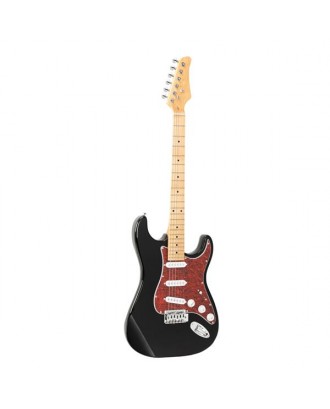 ST3 Stylish Pearl-shaped Pickguard Electric Guitar Black & Red