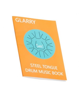 Glarry 10" 11-tone Steel Tongue Drum Stainless Steel Handpan Drum Empty Drum Portable Drum Pack Drumsticks   Black
