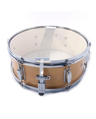 [US-W]14x5.5 Inch Professional Snare Drum Drumsticks Drum Key Strap Set Burlywood