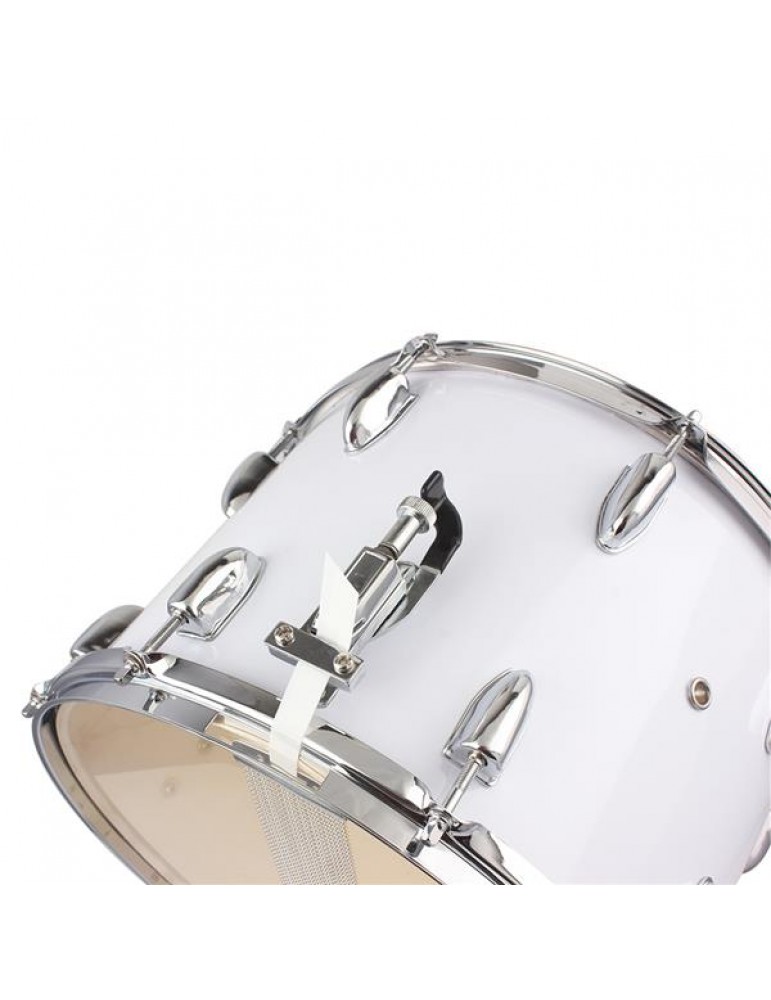 PrettyDate 14 x10 inches Marching Drum Drumsticks Key Strap White 