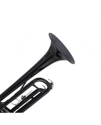 Glarry Brass Trumpet Bb with 7C Mouthpiece for Standard Student or Beginner Black