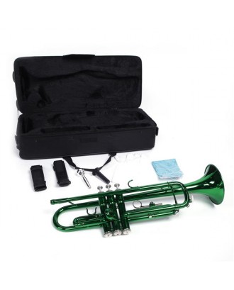Brass B Flat Trumpet Gloves Set Green