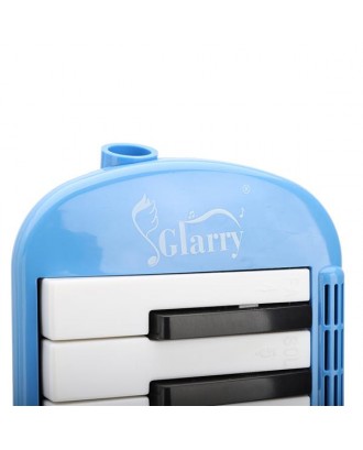 Glarry 37-Key Melodica with Mouthpiece & Hose & Bag Blue