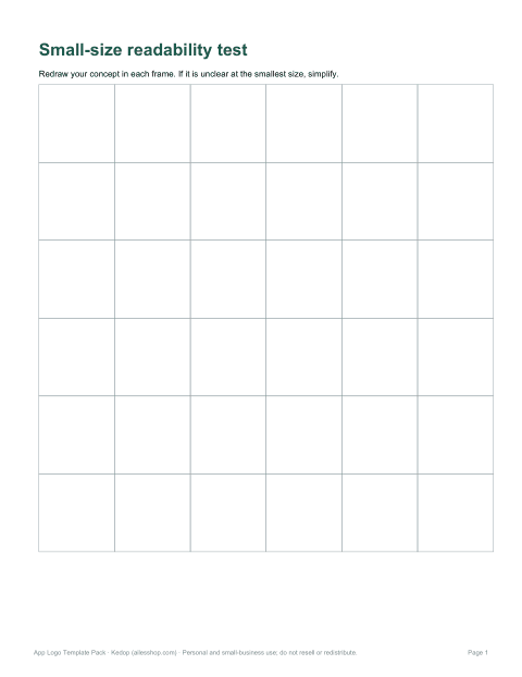 Preview of the first page of Small-size test sheet